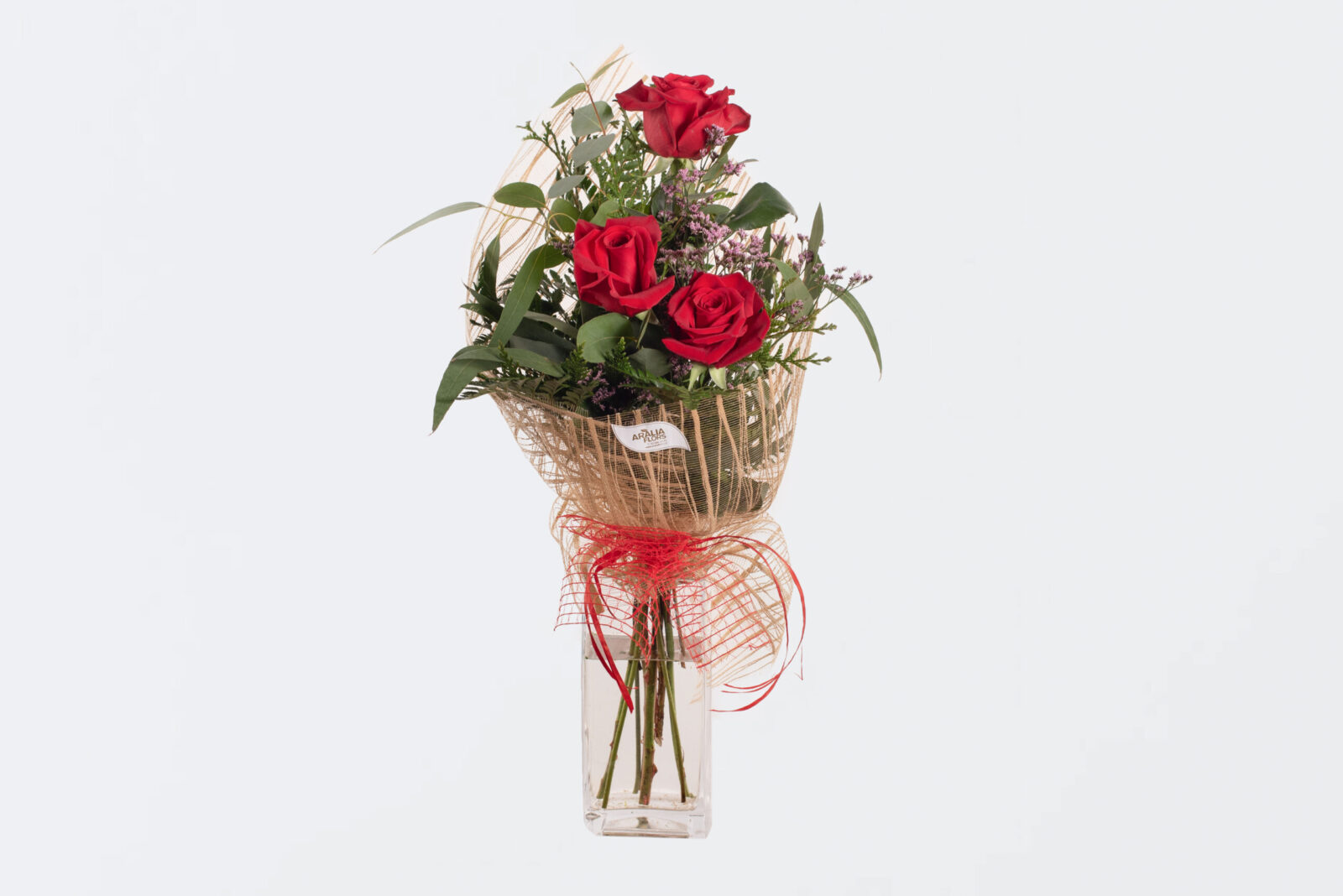 Ramet de 3 roses vermelles