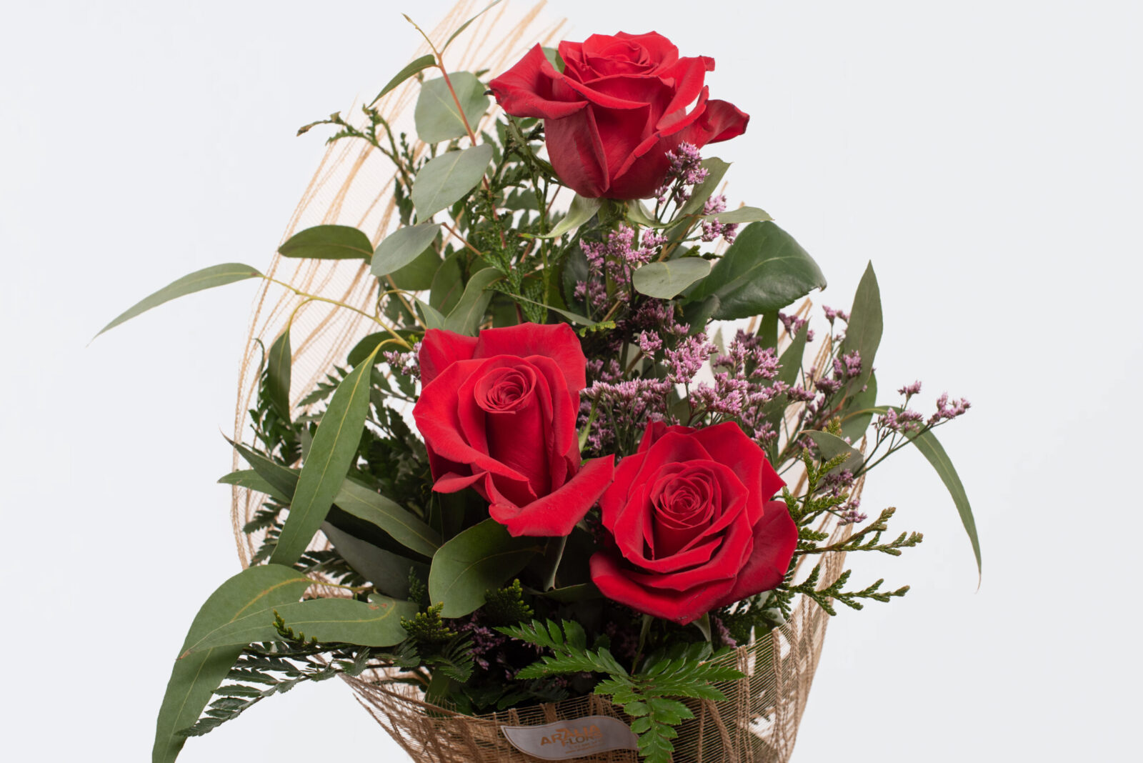 Ramet de 3 roses vermelles
